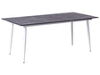 Garden Dining Table Grey HPL Top White Aluminium Frame UV Water Rust Resistant Outdoor Patio Modern Style Beliani