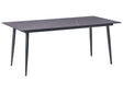 Garden Dining Table Dark Grey HPL Top Dark Grey Aluminium Frame UV Water Rust Resistant Outdoor Patio Modern Style Beliani
