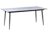 Garden Dining Table Dark Grey HPL Top Light Grey Aluminium Frame UV Water Rust Resistant Outdoor Patio Modern Style Beliani
