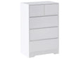Sideboard White 5 Drawer Chest MDF Storage Unit Scandinavian Style Beliani