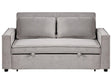 Sofa Bed Grey Fabric with Fold Out Sleeping Function Minimalist Sofa Beliani