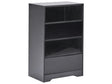 Sideboard Black 5 Drawer Chest MDF Storage Unit Scandinavian Style Beliani