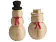 Set of 2 Christmas Snowman Figurines Beige Honeycomb Paper 3D Effect Origami Style Festive Motif Beliani