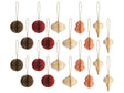 Set of 20 Christmas Baubles Multicolour Honeycomb Paper Hanging Ornaments 3D Decorations for Xmas Beliani