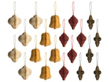 Set of 20 Christmas Baubles Multicolour  Honeycomb Paper Hanging Ornaments 3D Decorations for Xmas Beliani