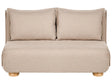Sofa Bed Beige Faux Linen Upholstery 2 Seater Wooden Legs Armless Kids Sofa Modern Style Living Room Kids Bedroom Beliani