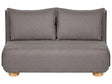Sofa Bed Dark Grey Faux Linen Upholstery 2 Seater Wooden Legs Armless Kids Sofa Modern Style Living Room Kids Bedroom Beliani