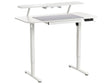 Adjustable Electric Desk White Tabletop White Steel Frame and Legs 120 x 60 Stand and Sit Home Office Stand and Sit Mouse Pad Modern Scandinavian Design Beliani