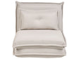 Sofa Bed Off-White Floor Chair Fabric Upholstery Single Sleeper Fold Out Chair Bed with Cushion Modern Design Kids Room Living Room Beliani