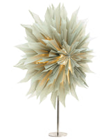 Table Lamp Snowflake Light Grey Paper Shade on Stand Star Shaped Christmas Theme Decoration Beliani