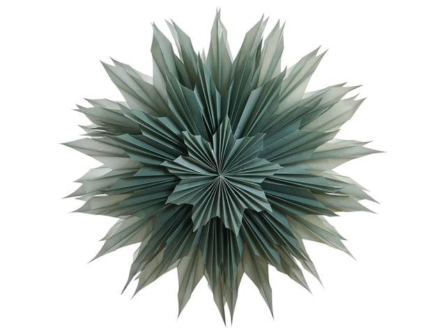 Hanging Decoration Star Green Paper Shade Star Shaped Christmas Theme Decoration Beliani