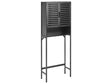 Bathroom Over The Washer Cabinet Black Bamboo Bathroom Storage Minimalistic Style Beliani