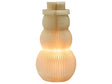 LED Snowman Figurine Beige Honeycomb Paper 3D Effect with Light Origami Style Festive Motif Beliani