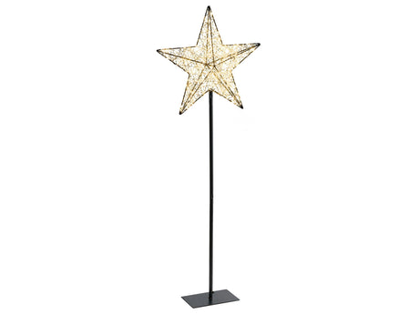 Garden LED Decoration Black Metal 110 x 12 x 20 cm Indoor Outdoor Christmas Tree Seasonal Accessory Home Dcor with Lights Beliani