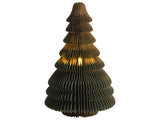 LED Christmas Tree Figurine Green Honeycomb Paper 3D Effect with LED Lights Origami Style Festive Motif Beliani