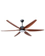 Ceiling Fan with Light Brown Synthetic Material Remote Control Modern Scandinavian Living Room Beliani