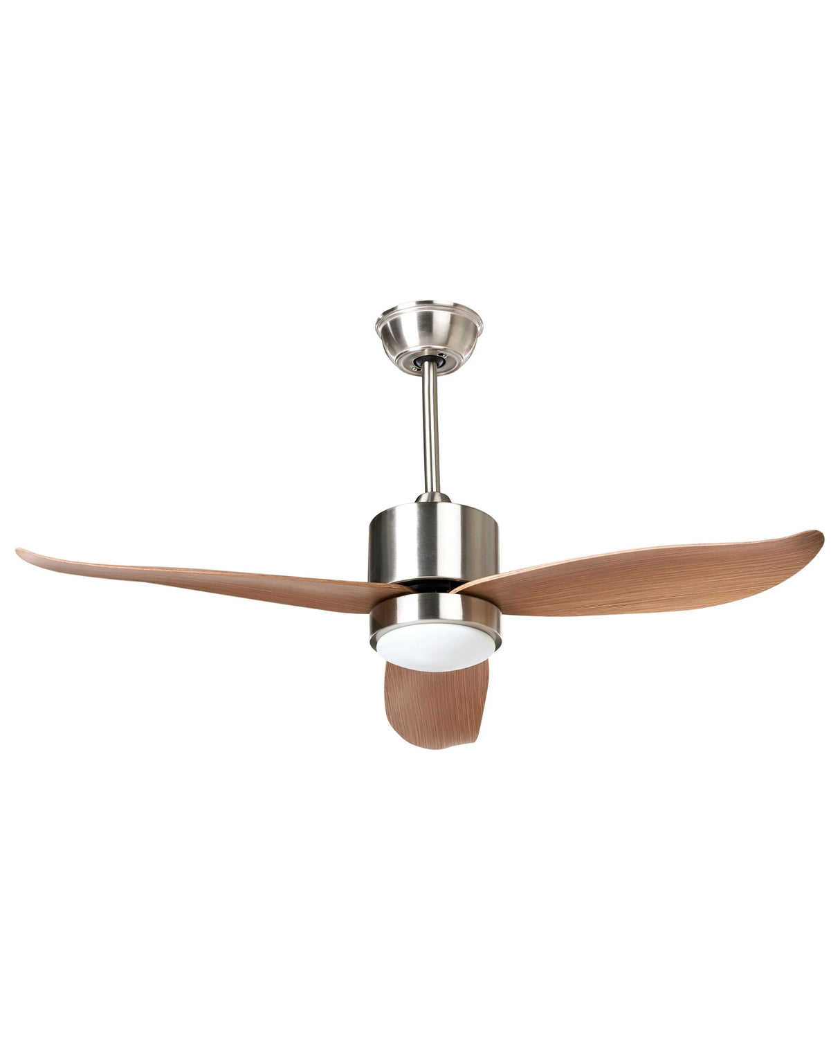 Ceiling Fan with Light Brown Synthetic Material Remote Control Modern Scandinavian Living Room Beliani