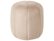 Pouffe Beige Velvet Pouffe Footstool Round Glam Beliani