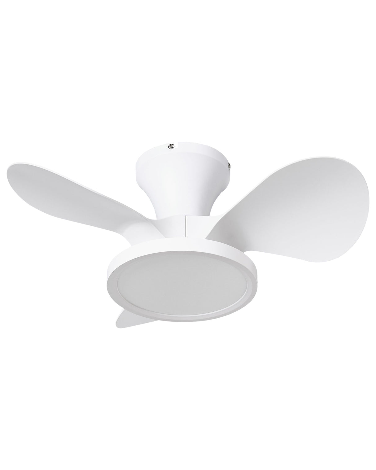 Ceiling Fan with Light White Synthetic Material Remote Control Modern Scandinavian Living Room Beliani