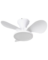 Ceiling Fan with Light White Synthetic Material Remote Control Modern Scandinavian Living Room Beliani