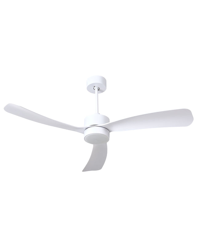 Ceiling Fan with Light White Synthetic Material Remote Control Modern Scandinavian Living Room Beliani