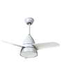 Ceiling Fan with Light Grey Synthetic Material Remote Control Modern Scandinavian Living Room Beliani