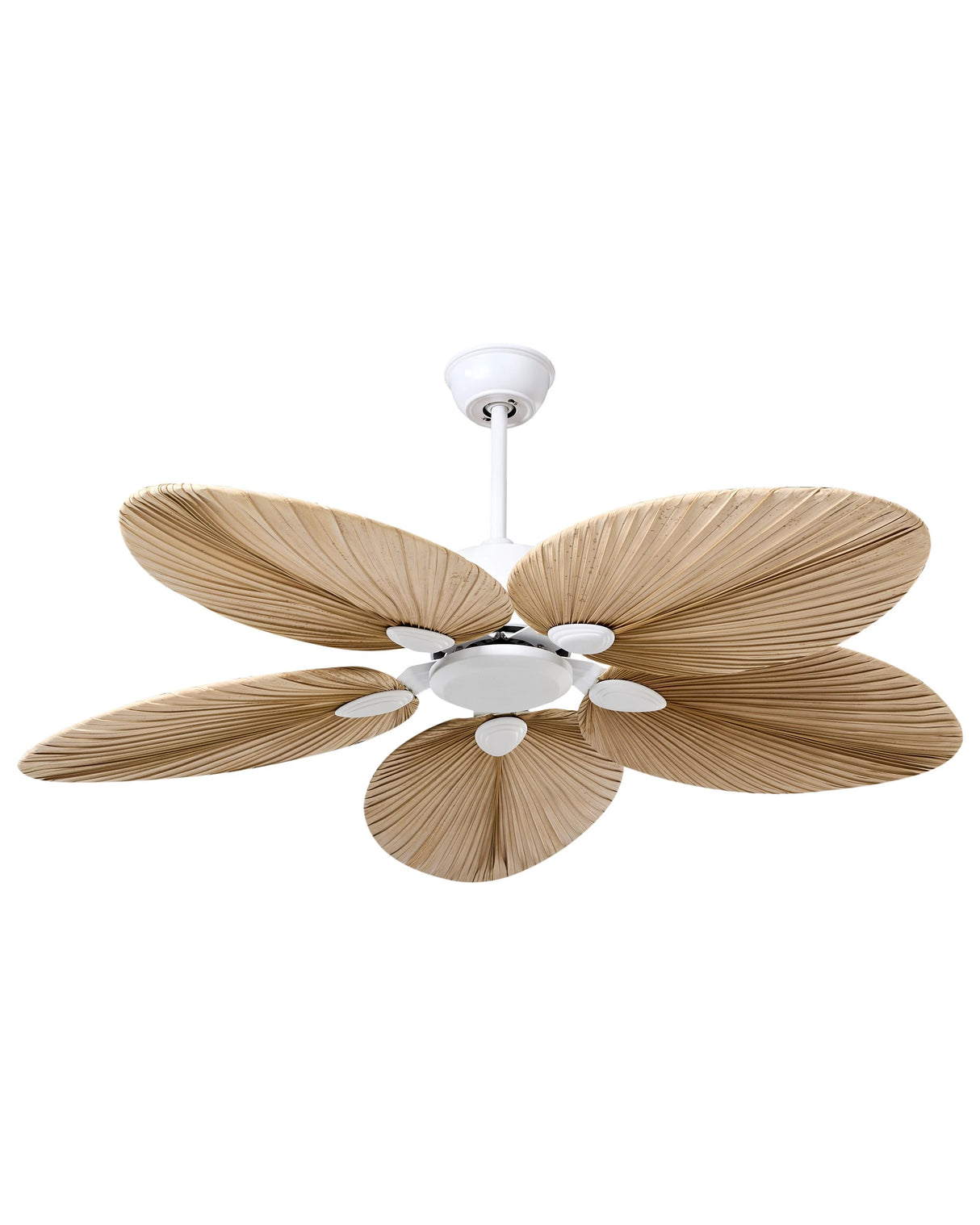 Ceiling Fan Natural Palm Leaf Remote Control Modern Scandinavian Living Room Beliani