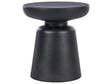 Accent Side Table Black Synthetic Material  31 cm Indoor and Outdoor Rust and Water Resistant Beliani