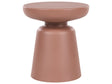 Accent Side Table Golden Brown Synthetic Material  39 cm Indoor and Outdoor Rust and Water Resistant Beliani