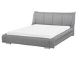 Waterbed Grey Fabric EU King Size 5ft3 Accessories Wave Reduction Large Headboard Modern Beliani