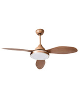 Ceiling Fan with Light Ventilator Brown Synthetic Material Metal 3 Blades Remote Control Wood Grain Effect Minimalist Design Beliani