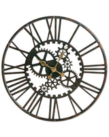Wall Clock Black Synthetic Material Open Surface Roman Numerals Modern Design Home Decor Beliani