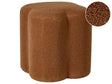 Pouffe Golden Brown Boucle Clover-Shaped Accessory Living Room Bedroom Cosy Beliani