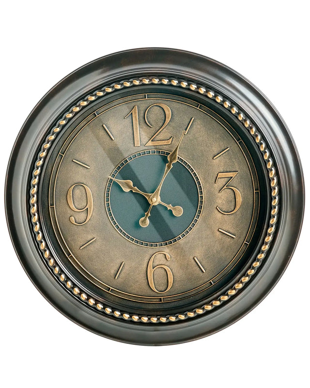 Wall Clock Gold Synthetic Frame  55 cm Painted Finish Round Shape Classic Design Home Accessories Decor Living Room Bedroom Beliani