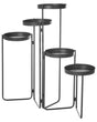 5-Tier Plant Stand Black Iron Indoor Metal Flower Pot Modern Industrial Standing Planter Beliani