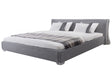 EU Super King Size Water Bed 6ft Grey Fabric with Accessories Contemporary Beliani