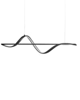 LED Pendant Lamp Black Metal Suspended Light Modern Design Accent Lighting Beliani