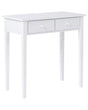 Console Table White MDF Wooden Legs 75 x 40 cm with Drawers Hallway Living Room Furniture Kids Room Beliani