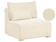 Chair Module Off White Boucle 1 Seat Sleeper Chair with Fold Down Backrest and Storage Beliani