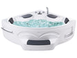 Triangular Corner Hot Tub White ABS 2110 x 1500 mm Hydromassage Jets LED Light Modern Bahtroom Beliani