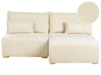 Modular Left Hand Corner Sofa Off White Boucle Upholstered with Sleeping Function and Storage Minimalistic Style Beliani