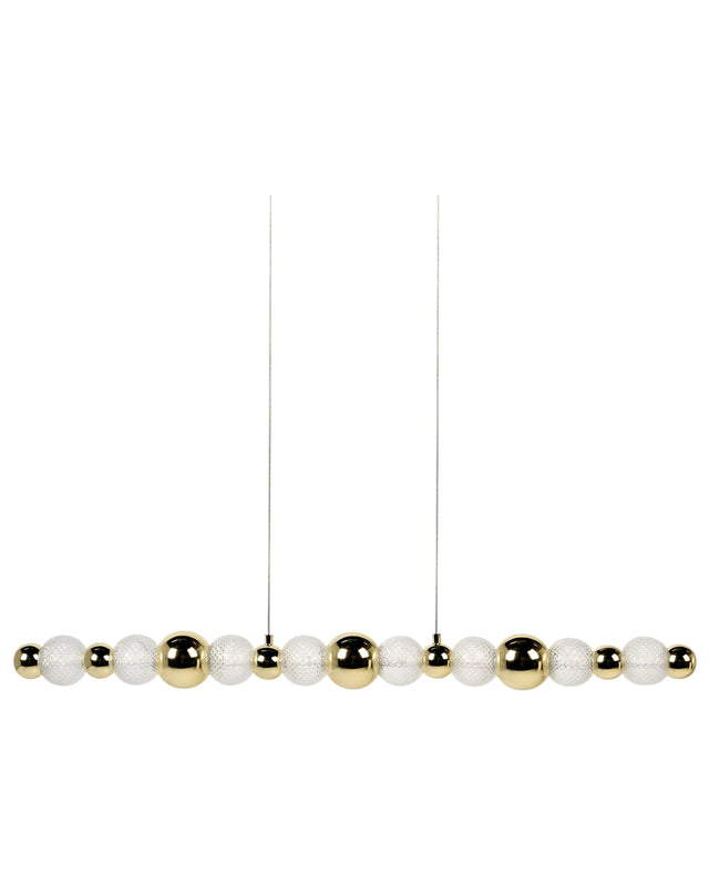 LED Wall Lamp Gold Glass Shade Metal Base Glam Style Ambient Light Living Room Bedroom Beliani