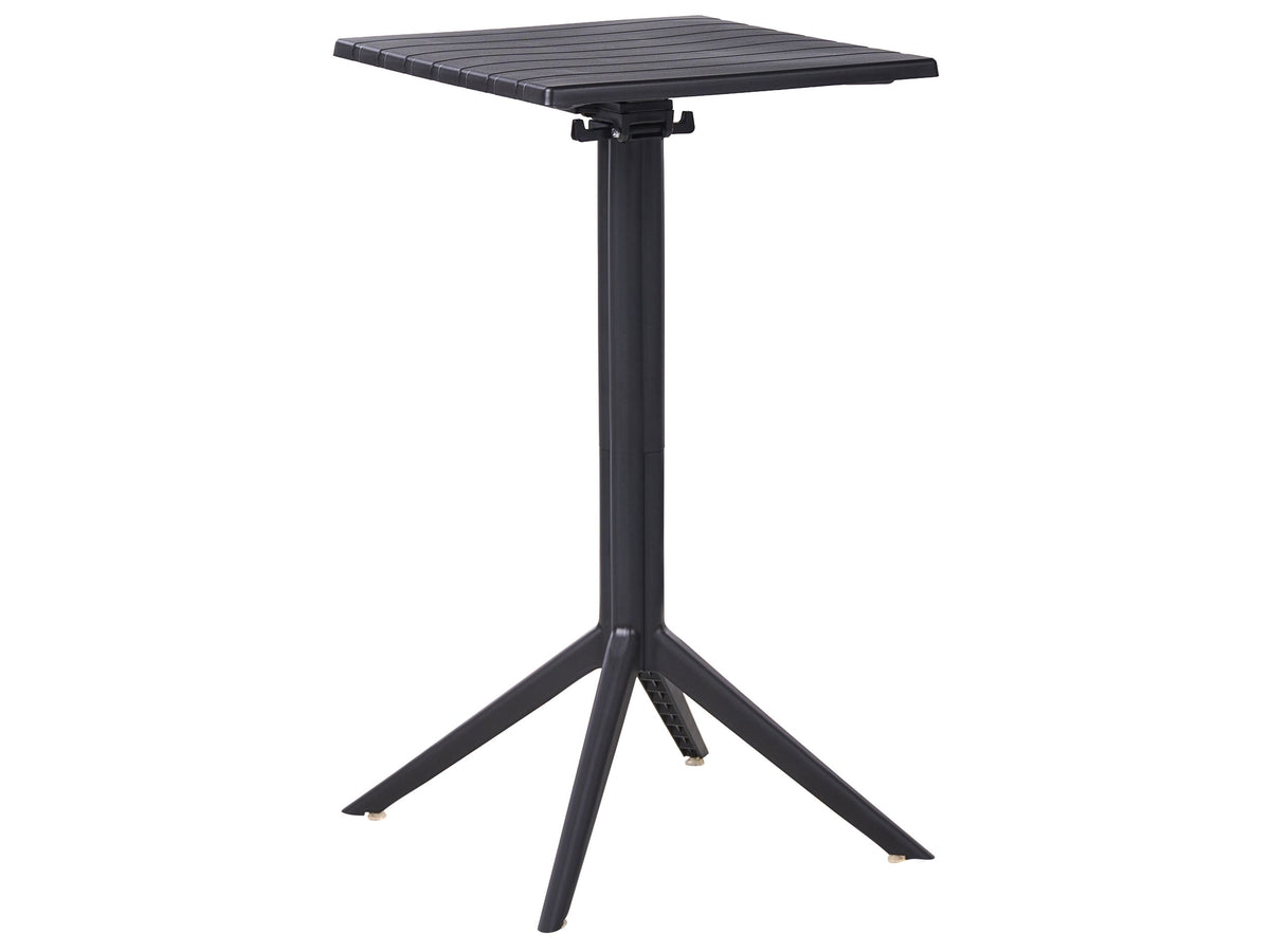Bistro Table Black Syntetic Material 60 x 60 cm Flip Top Tabletop Outdoor Resistance Balcony Table Beliani
