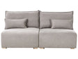 Modular Sofa Grey Fabric Upholstered with Sleeping Function and Storage Minimalistic Style Beliani