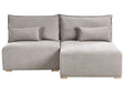 Modular Left Hand Corner Sofa Grey Fabric Upholstered with Sleeping Function and Storage Minimalistic Style Beliani