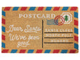 Doormat Natural Coir with Rubber Bottom 50 x 80 cm Xmas Christmas Postcard Festive Motif Anti Slip Beliani