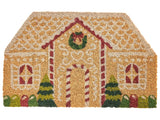 Doormat Natural Coir with Rubber Bottom 50 x 80 cm Xmas Christmas Postcard Festive Motif Anti Slip Beliani