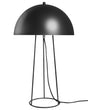 Table Lamp Black Iron Base and Shade Two Light Bulbs Minimalistic Design Living Room Beliani