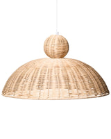Pendant Lamp Rattan Natural Ceiling Light Hand-Woven Lampshade Dining Room Living Room Beliani