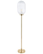 Floor Lamp Gold Metal Base Glass Shade Modern Style Living Room Bedroom Beliani